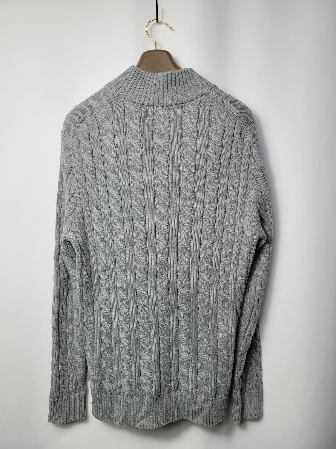 폴로 랄프로렌 케이블 니트 집업 그레이 상품이미지2