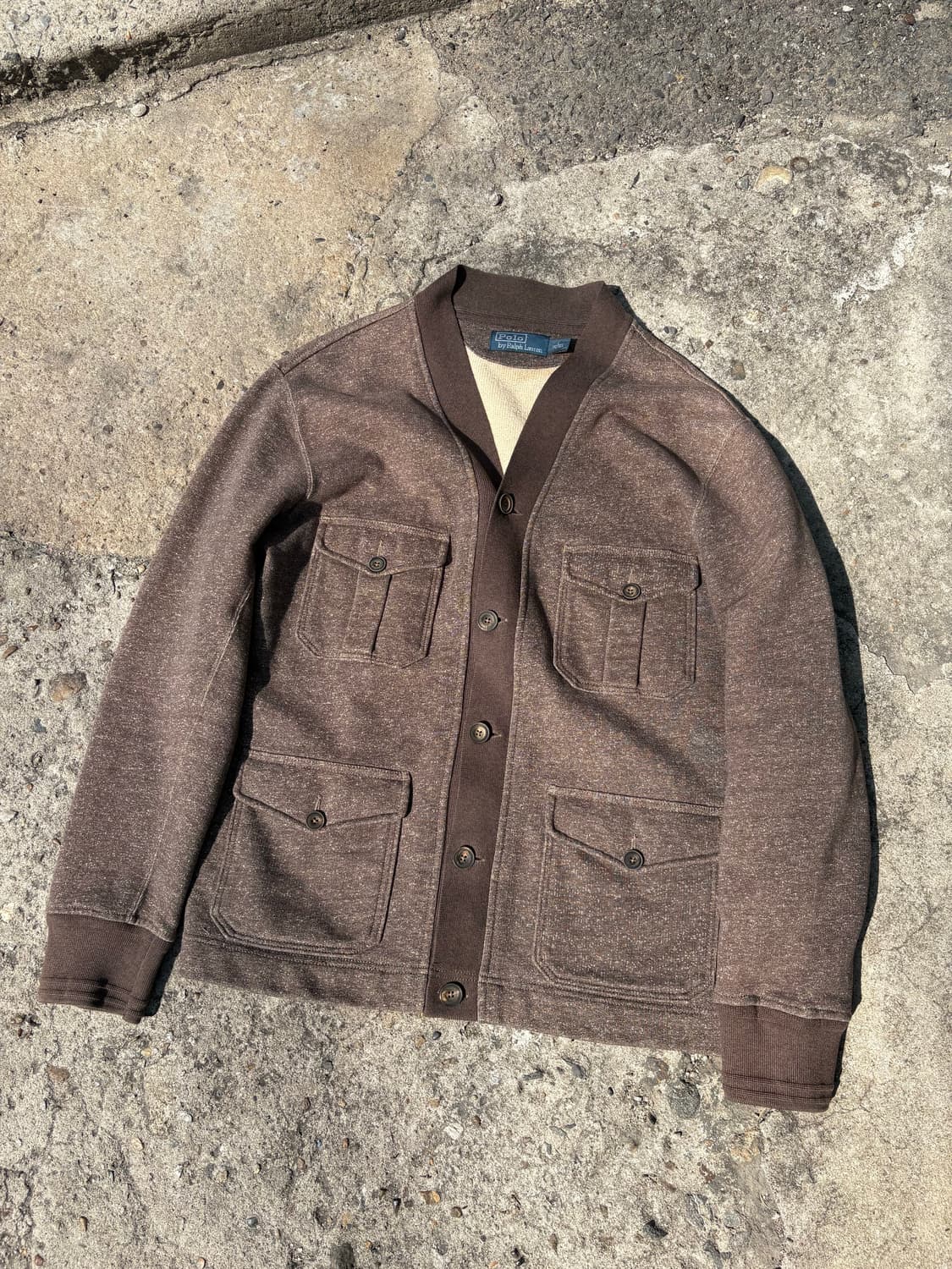 폴로 랄프로렌 밀리터리 멀티 포켓 브라운 배색 가디건 상품이미지4