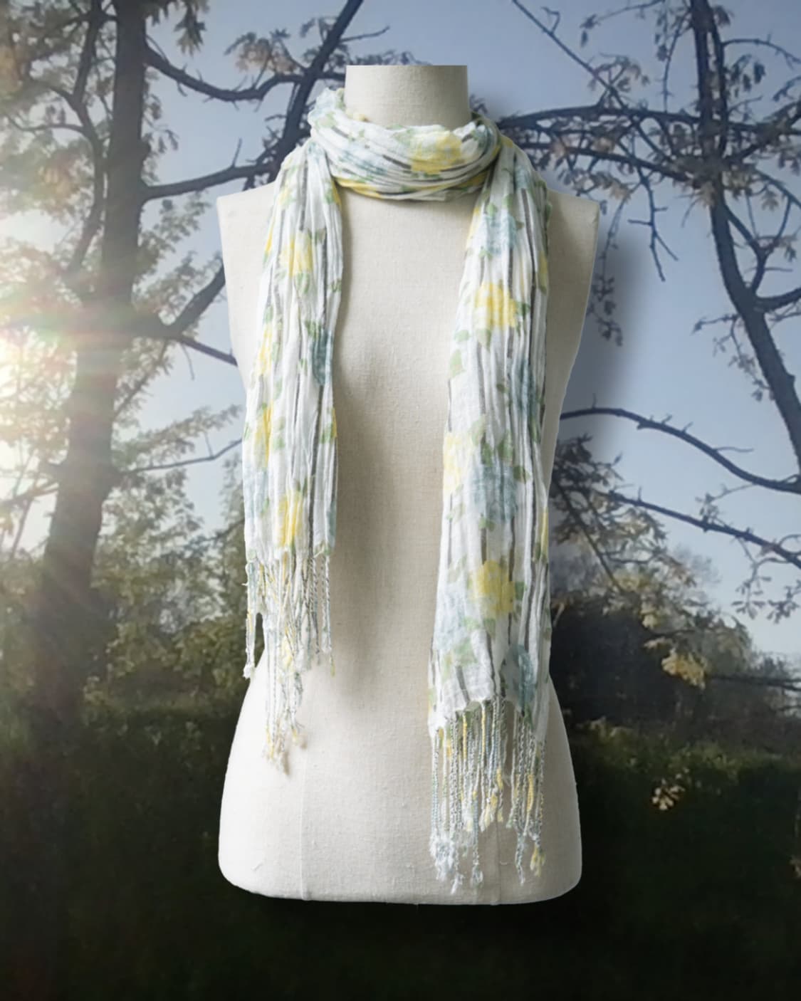 레몬 스트라이프 스카프 상품이미지1