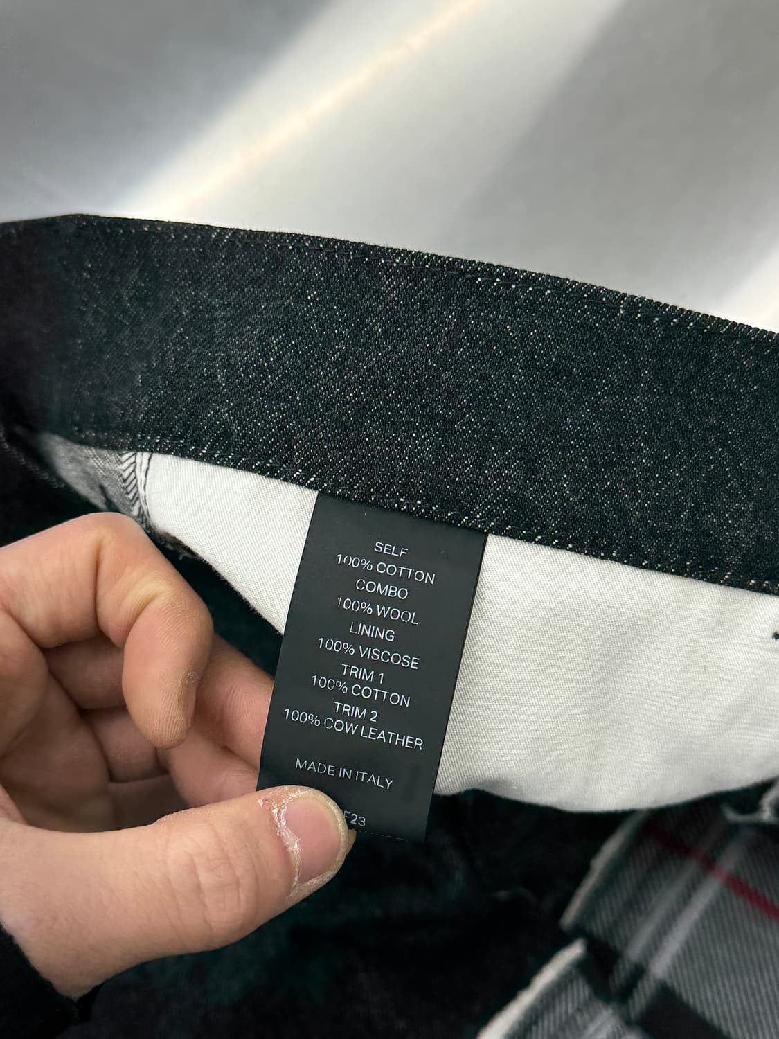 메릴 로게 블랙 타탄 컷오프 데님 팬츠 상품이미지8