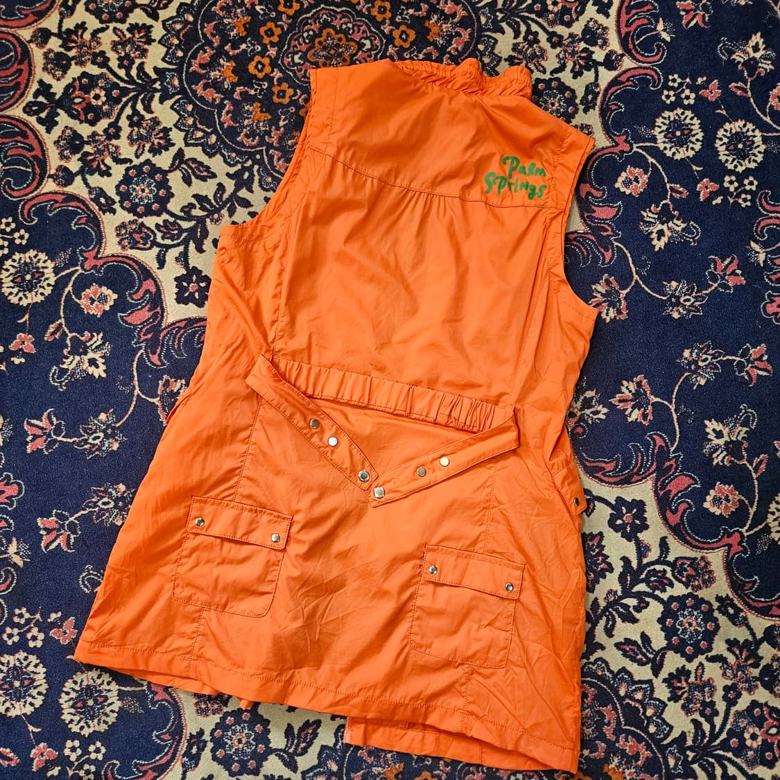 팜스프링스 벨트 셔링넥 집업 바람막이 베스트 상품이미지7