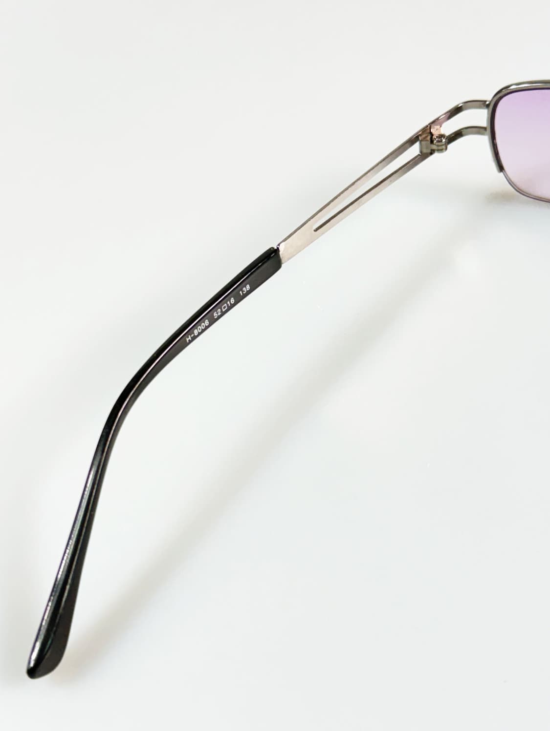 HUI 메탈 스퀘어 반무테 틴트 프레임 빈티지 안경 상품이미지7