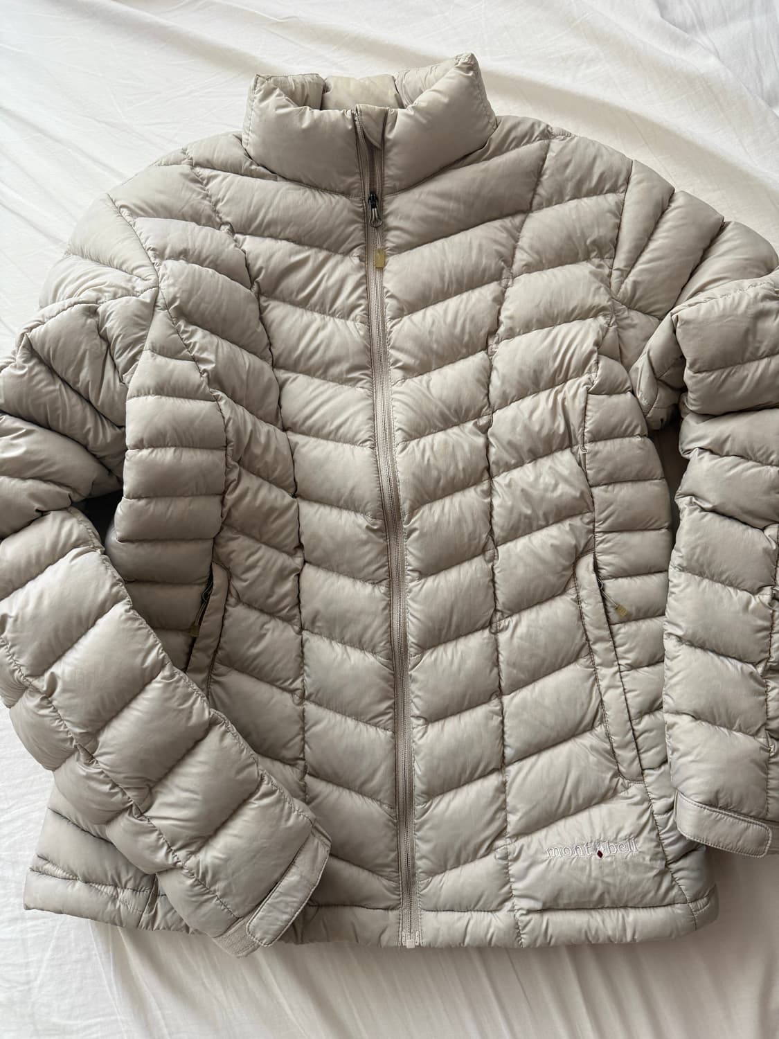 몽벨 여성 경량패딩 s 베이지 상품이미지1