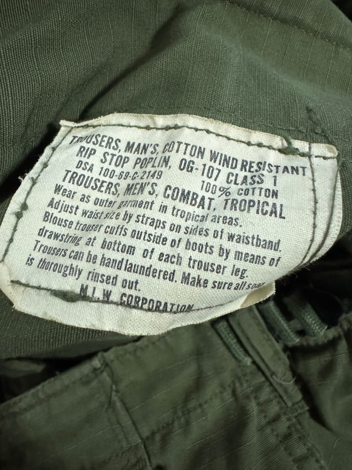 미군 밀리터리 카고팬츠 29.9인치 카키 상품이미지3