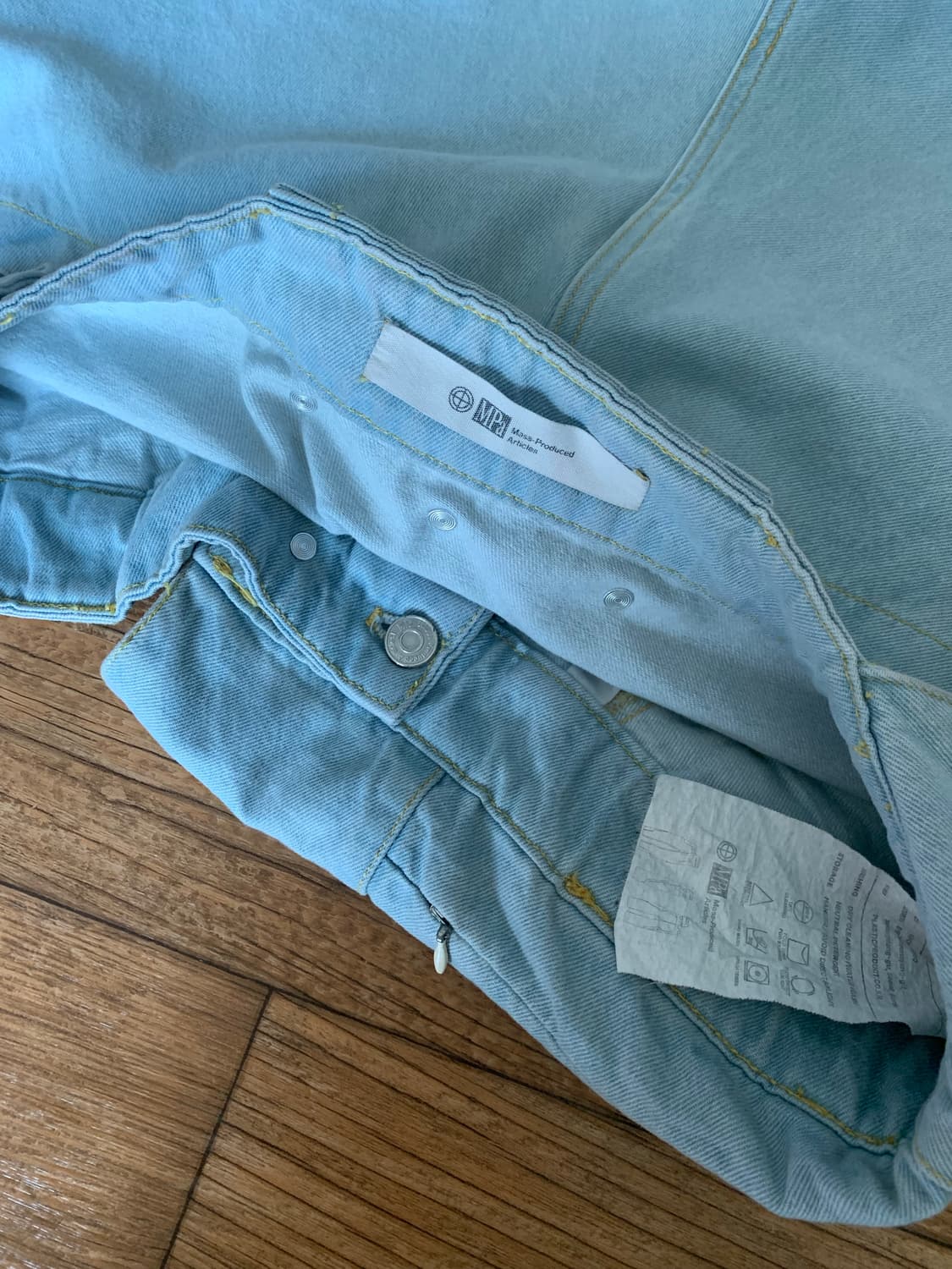 플라스틱 프로덕트 싱글 웨이스트 포켓 팬츠 라이트블루 상품이미지7