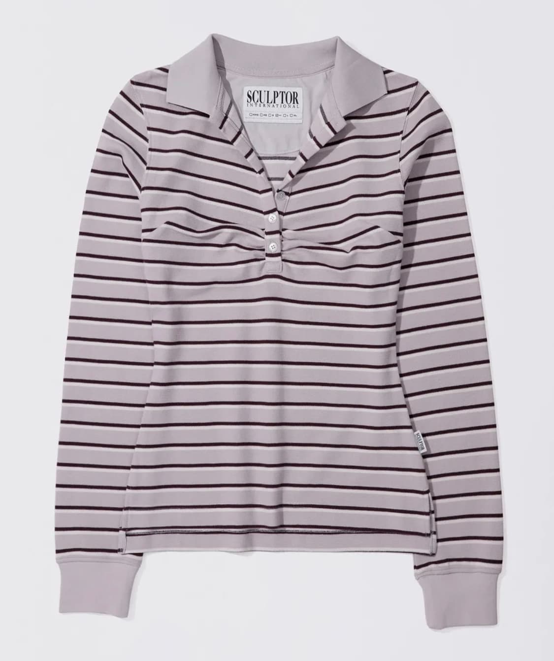 스컬프터 테니스 셔츠 셔링 라벤더 Shirring Tennis Shirt 상품이미지3