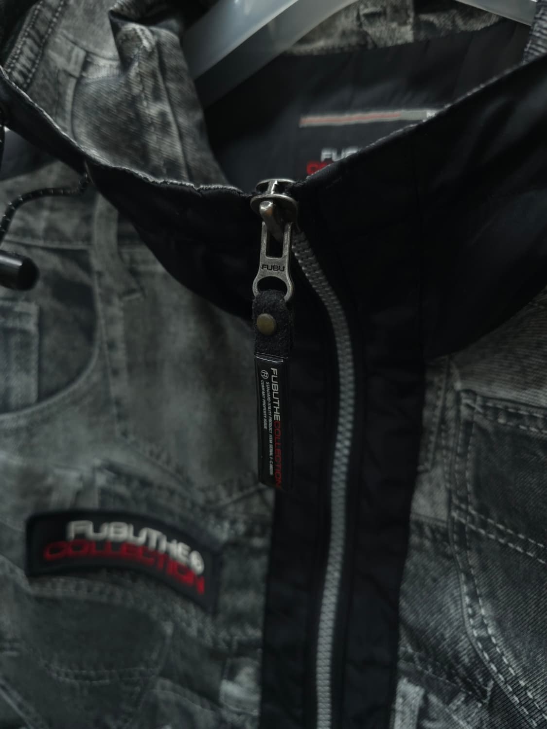 [FUBU] 푸부 데님 프린팅 믹스 후드 바람막이 자켓 (95~100) 상품이미지5