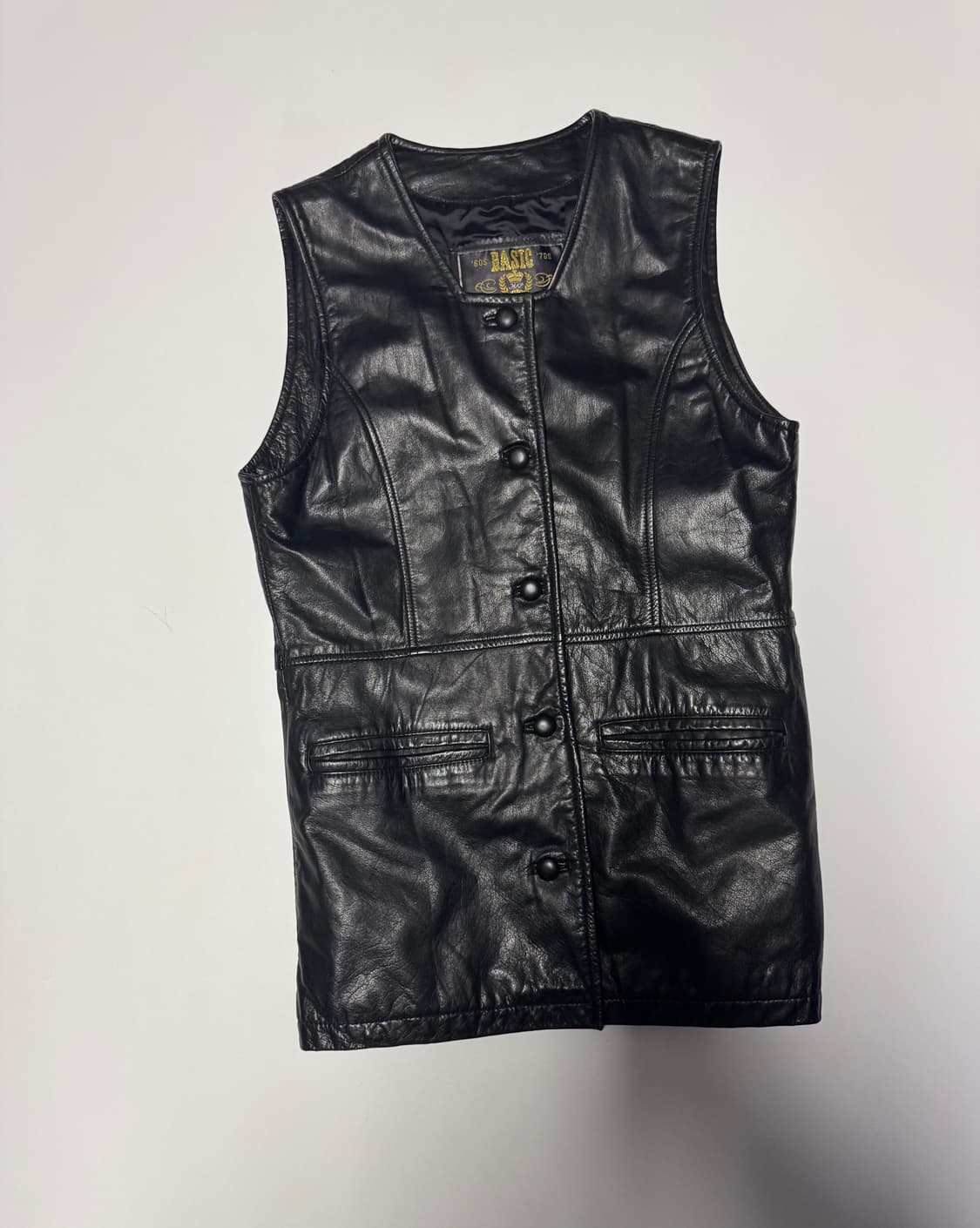 여성 톰보이 Tomboy 리얼 소가죽 베스트 S 상품이미지1