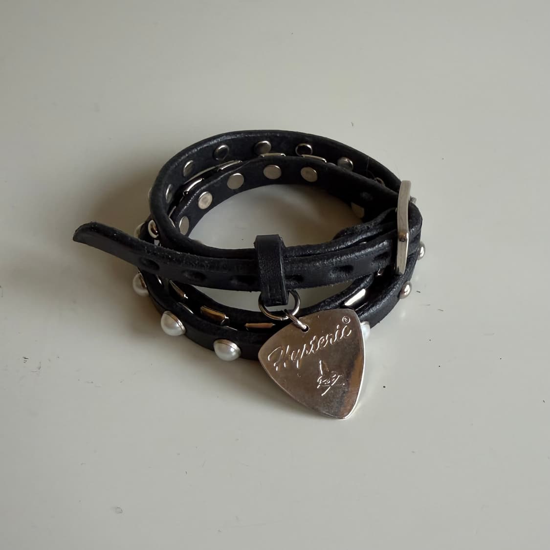 히스테릭 글래머 스터드 레더 스트랩 팔찌  상품이미지5