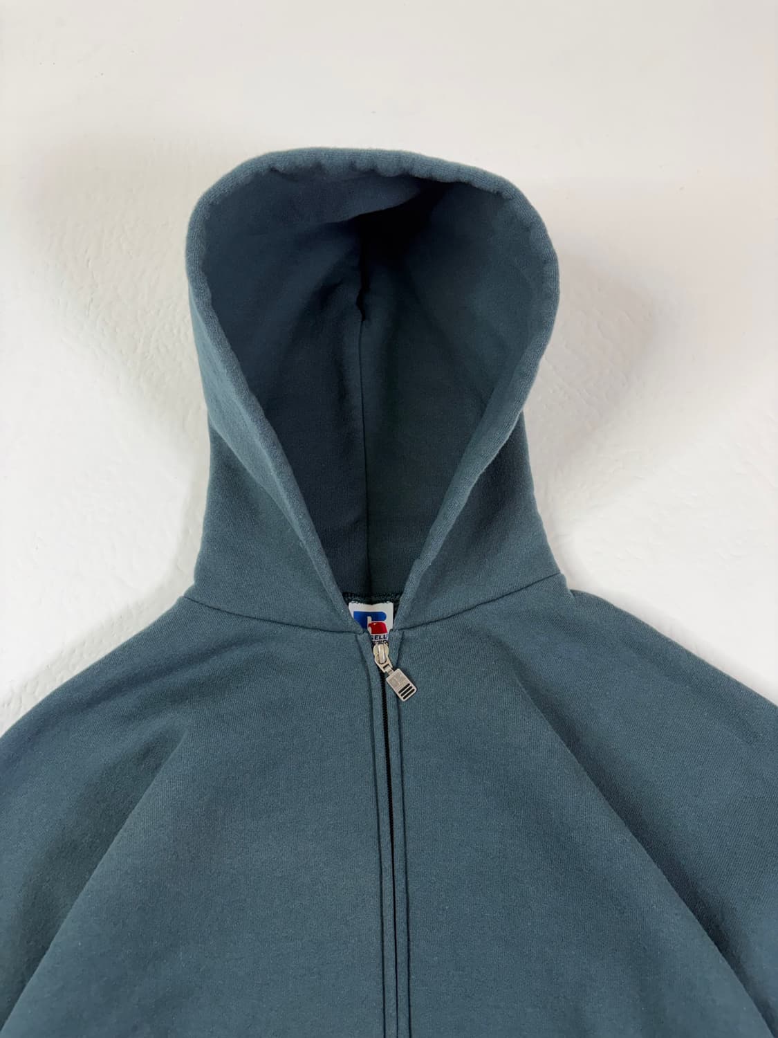 90s Russell Zip Up Hoodie (sage green) 상품이미지6