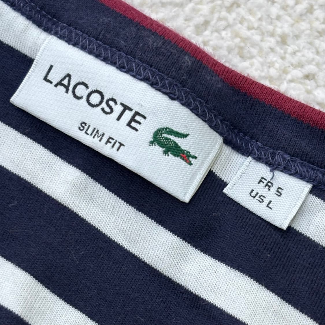 L 라코스테 슬림핏 반팔 티셔츠 0305E 상품이미지3