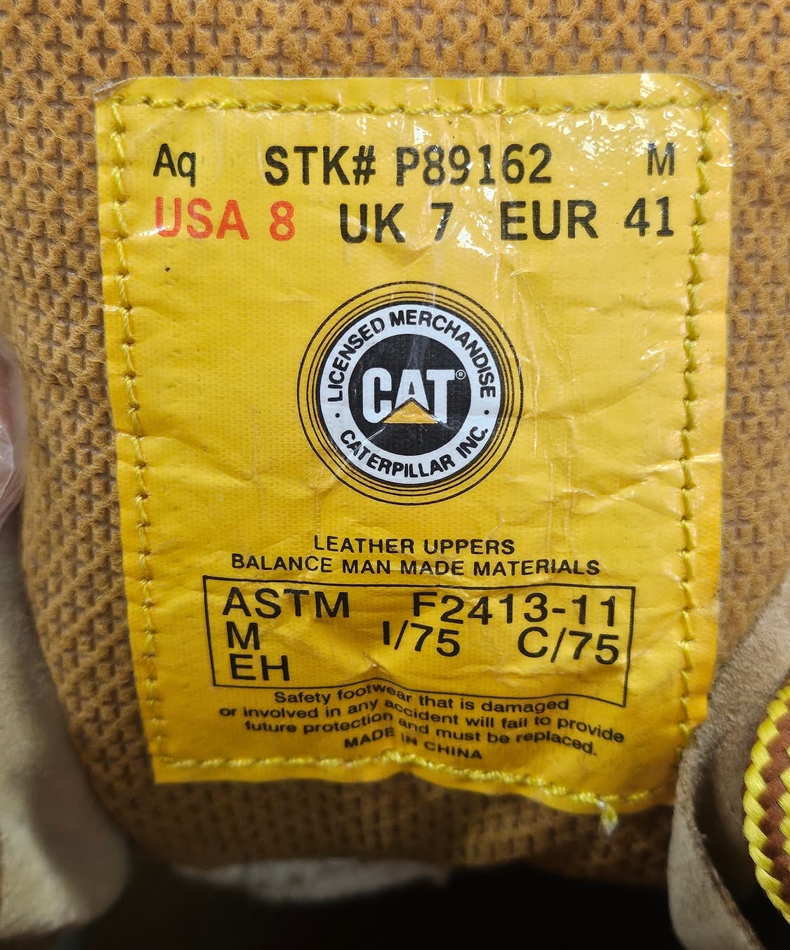 CAT 캐터필러 남성 가죽부츠 안전화 260 작업화 LB60 상품이미지10