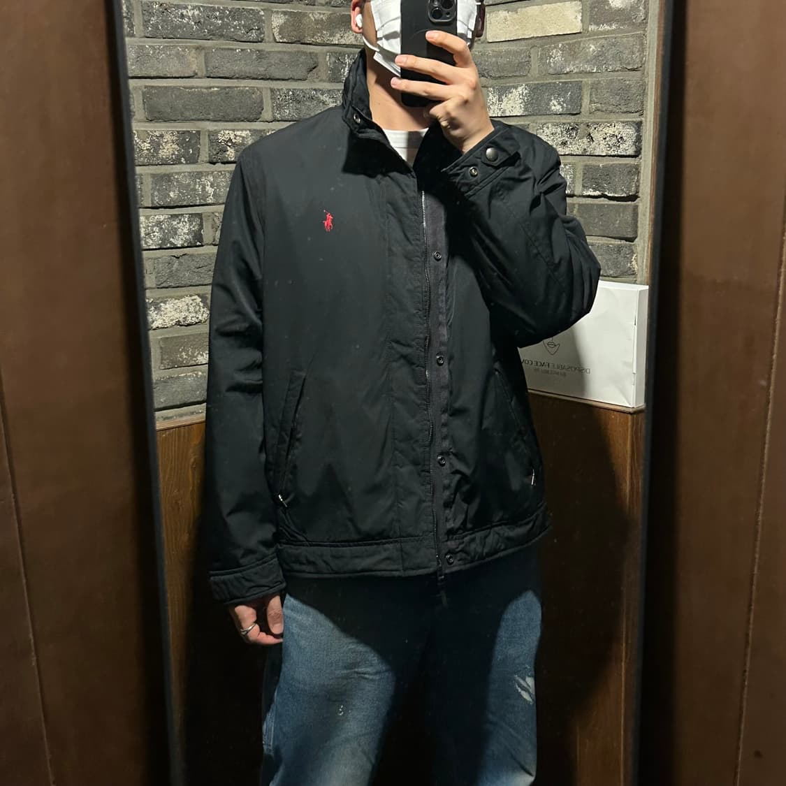 L) 폴로 랄프로렌 블랙 폴리쉘 히든후드 페리 자켓 상품이미지9
