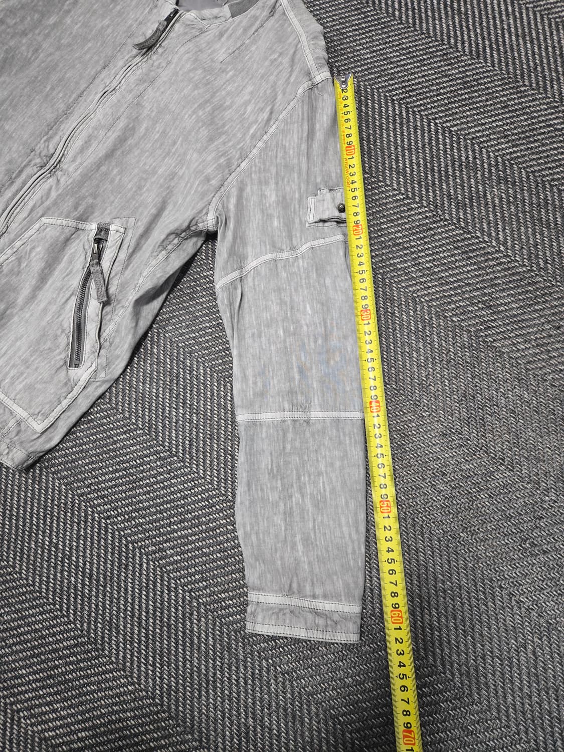 시리즈 린넨 다잉 MA-1 라이트 그레이 봄버 상품이미지8