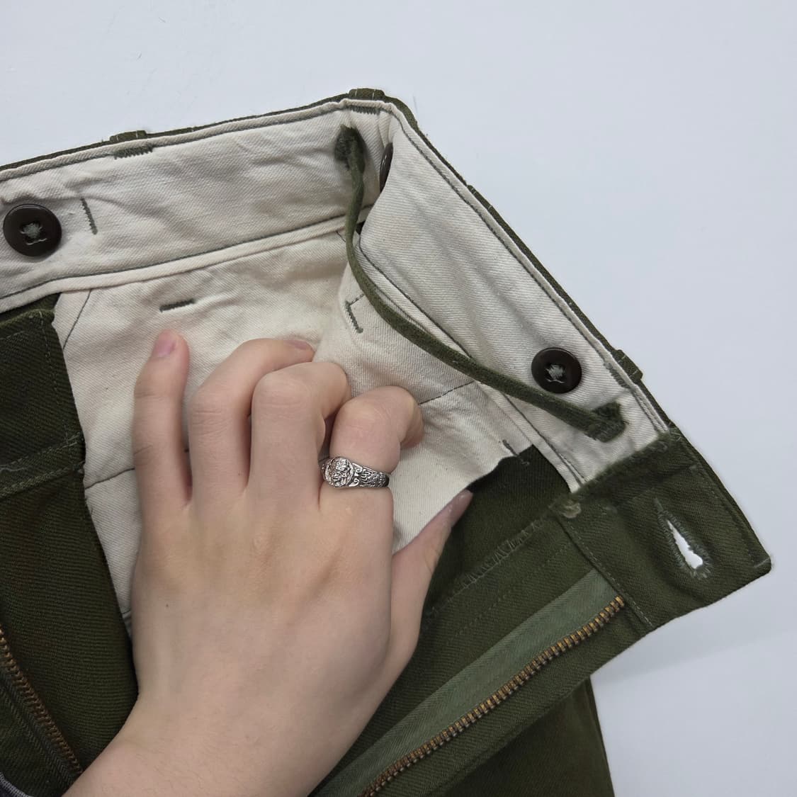 빈티지 50s m51 카키색 면바지 남성 32 상품이미지7