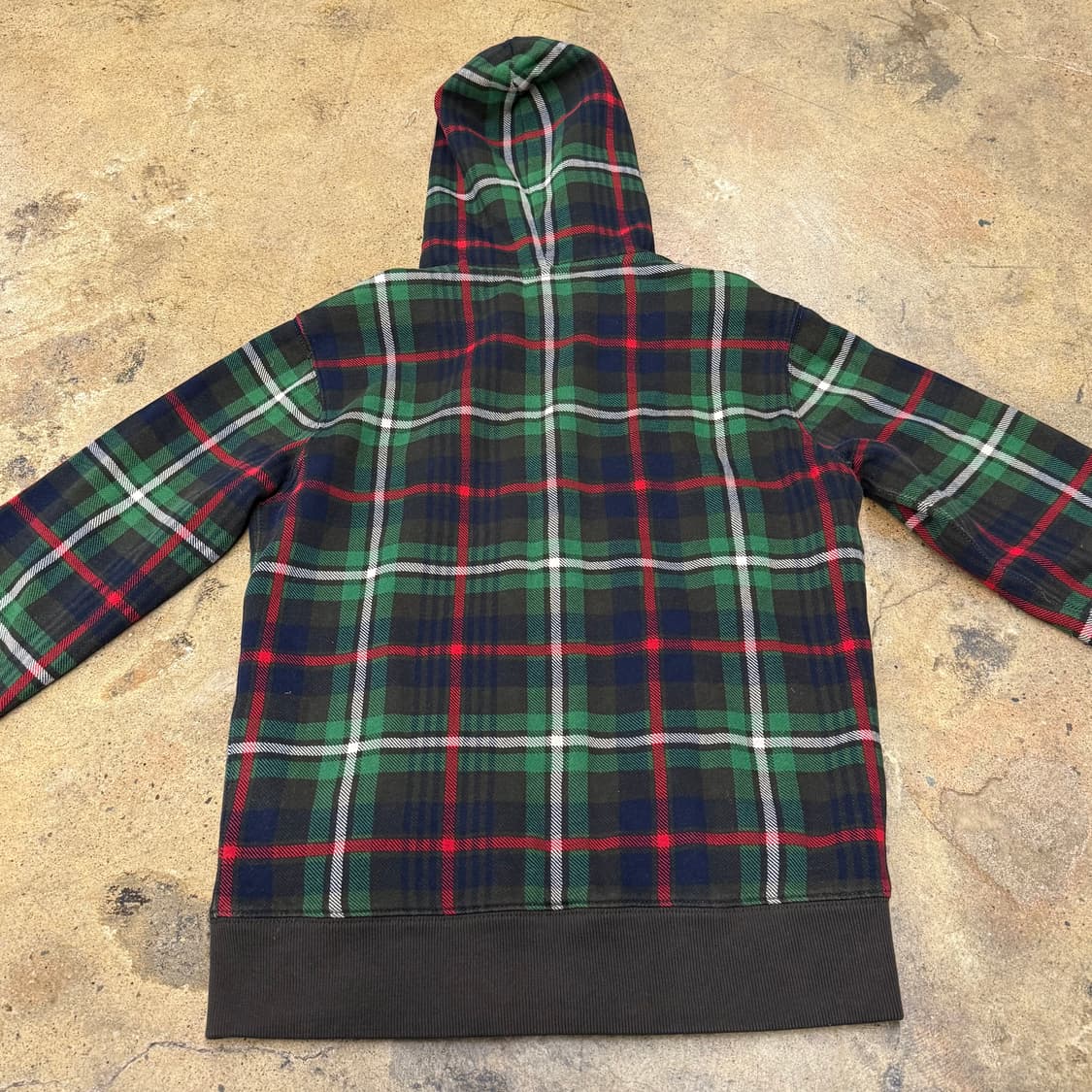 폴로 랄프로렌 체크 브라운 그린 후드집업 상품이미지4