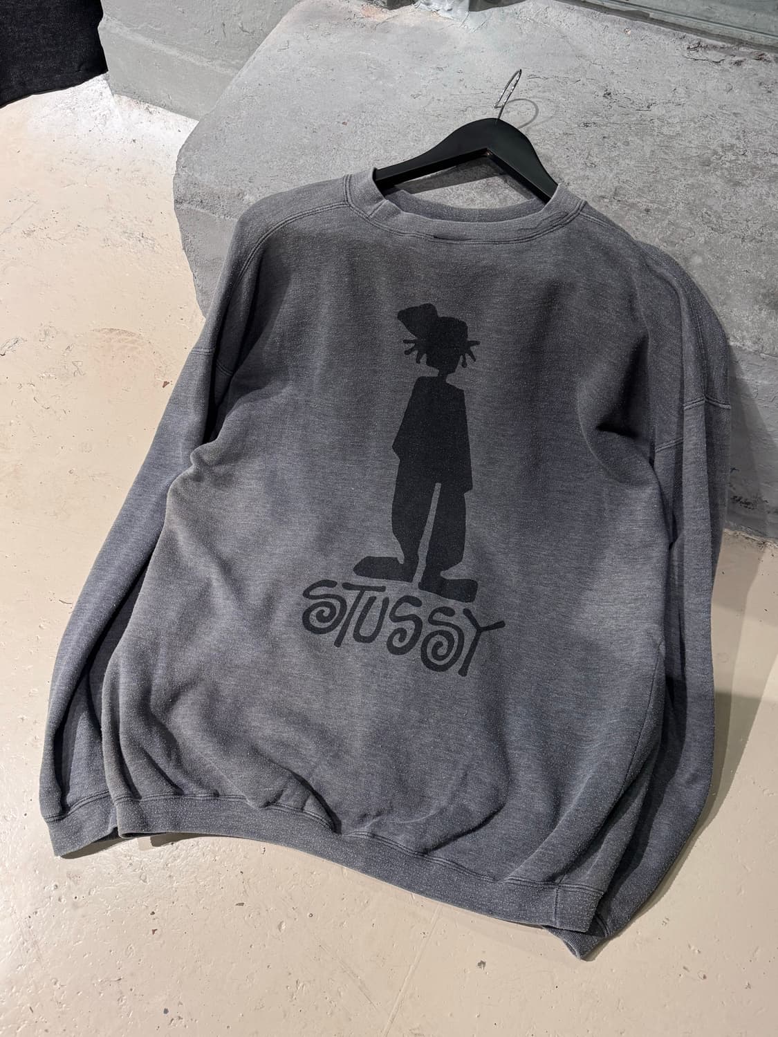 90s 올드 스투시 쉐도우맨 스웻셔츠 상품이미지1