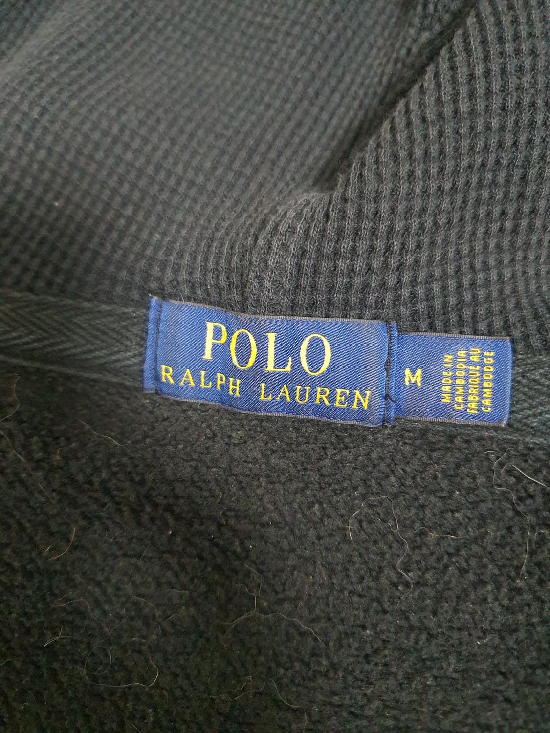 폴로 후드집업 블랙 사이즈 M 상품이미지4