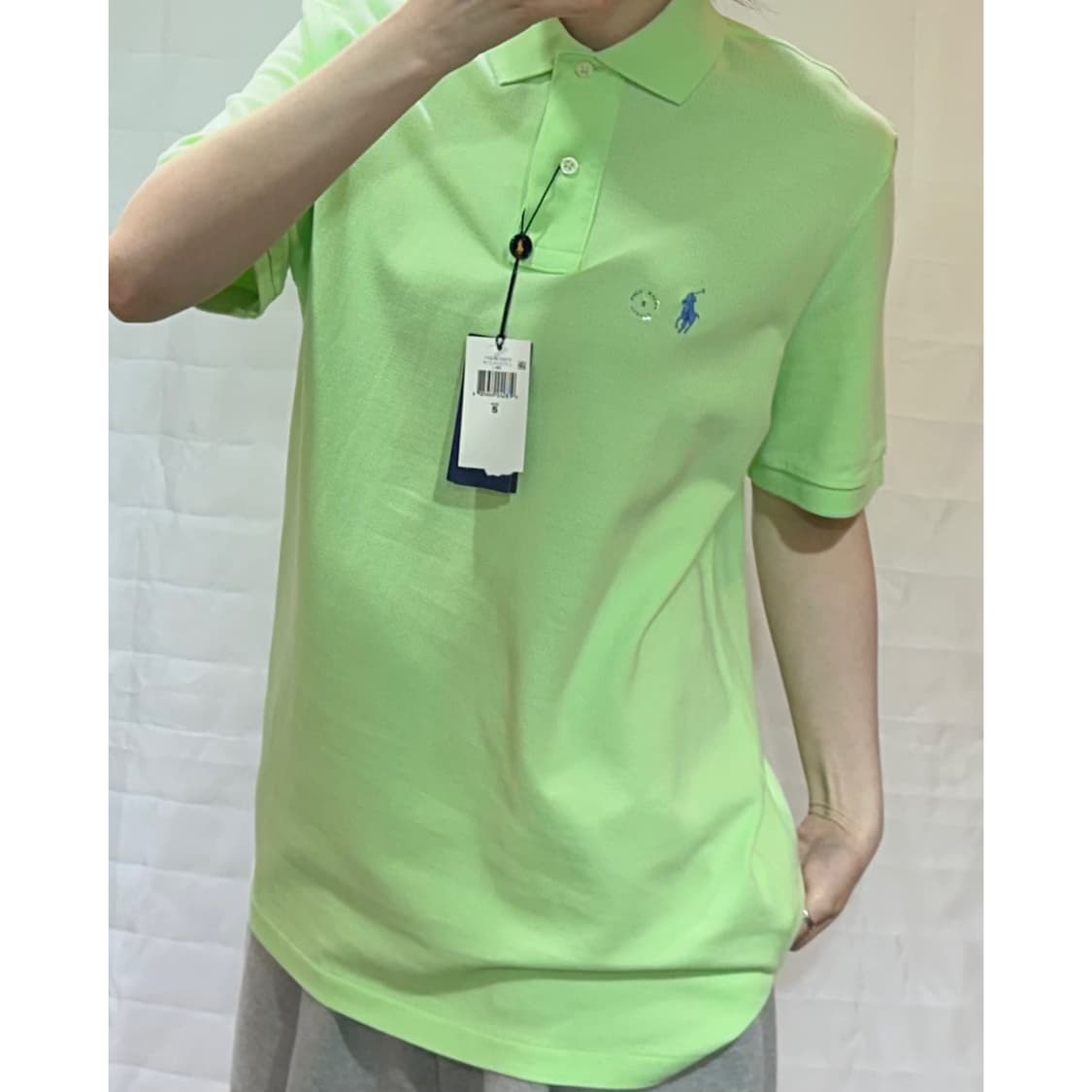 (새상품) 폴로랄프로렌 형광그린 반팔 카라티 상품이미지1