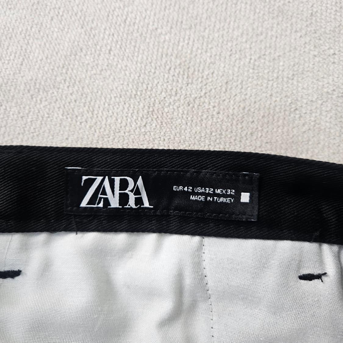 42 새상품 자라 블랙 코튼 팬츠 0330Y 상품이미지3