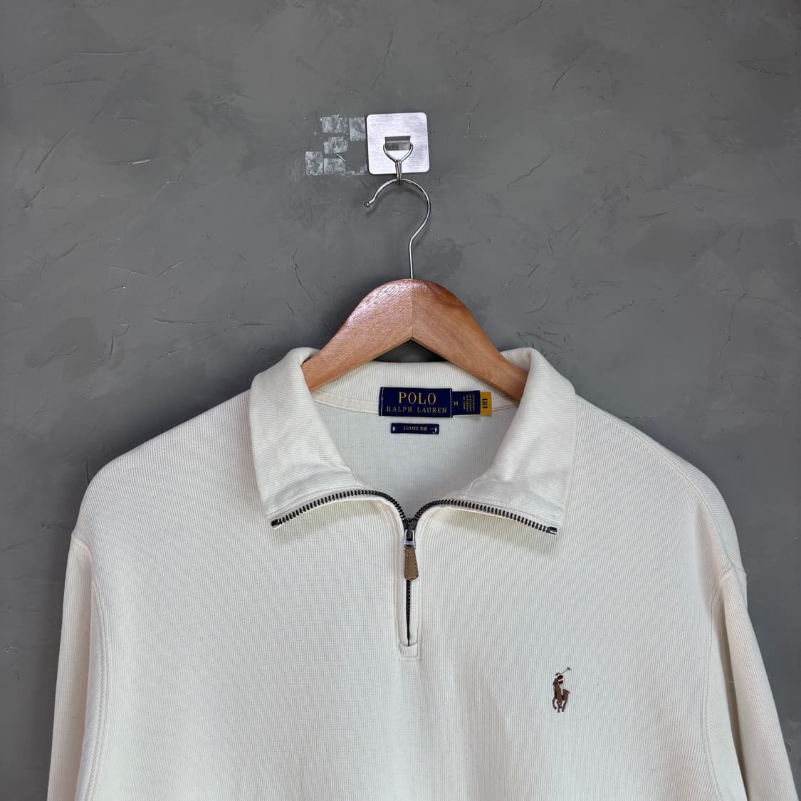 폴로 랄프로렌 반집업 니트 크림 화이트 상품이미지3
