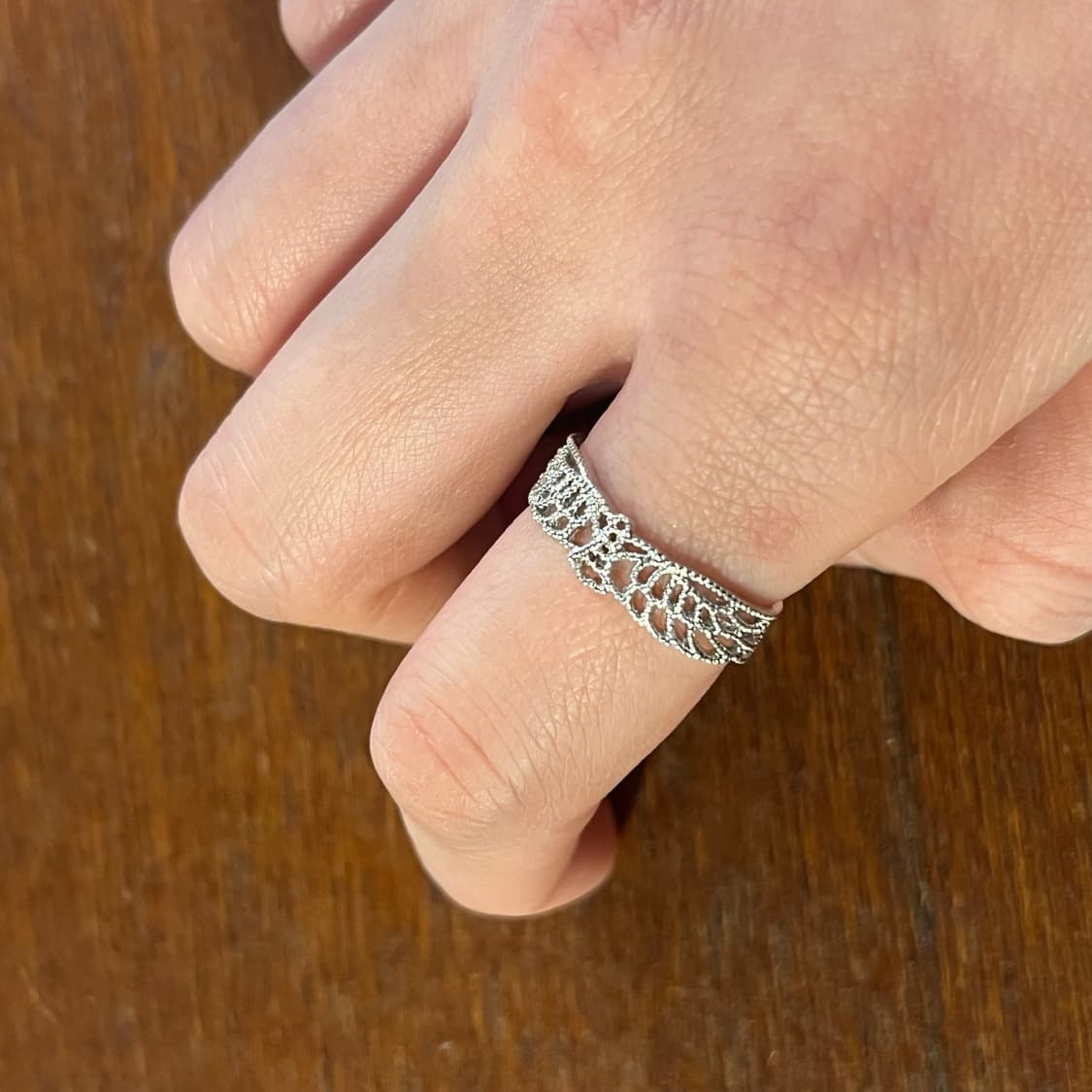 새상품 여성 신주 날개 레이스 오픈링 반지  상품이미지1