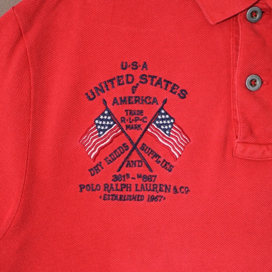 Polo 폴로 랄프로렌 성조기 독수리 자수 PK 반팔  상품이미지3