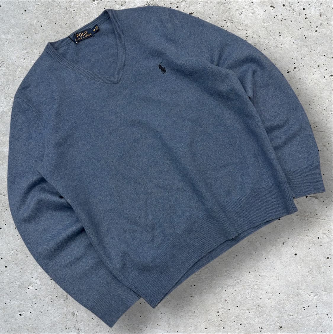 [M] 폴로 랄프로렌 메리노울 V넥 니트 블루 C107 상품이미지1
