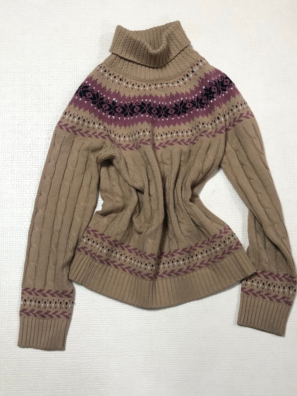 빈티지 베이지 핑크 노르딕 니트 상품이미지7