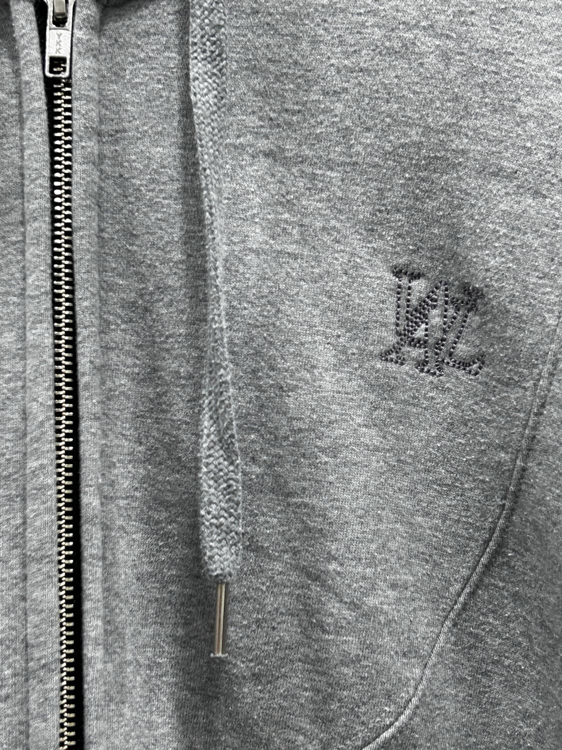 우알롱 그레이 후드집업 오버핏 M 상품이미지3