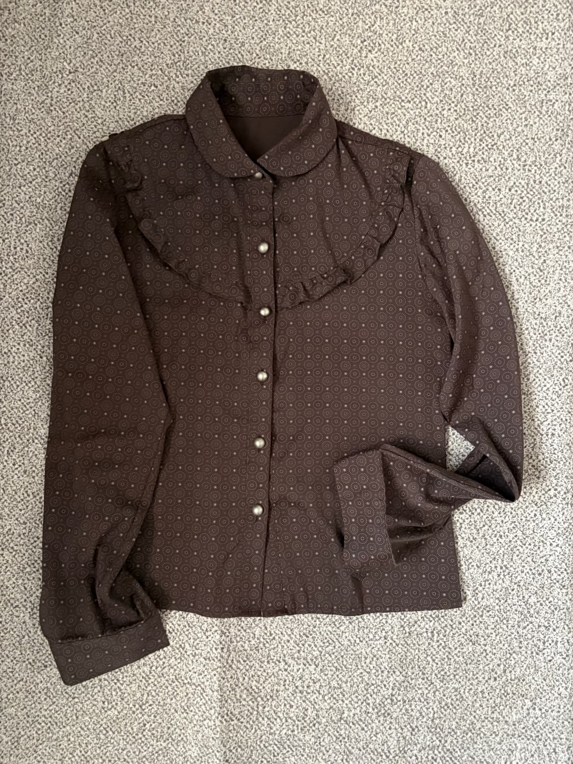 에스닉 브라운 블라우스 상품이미지3