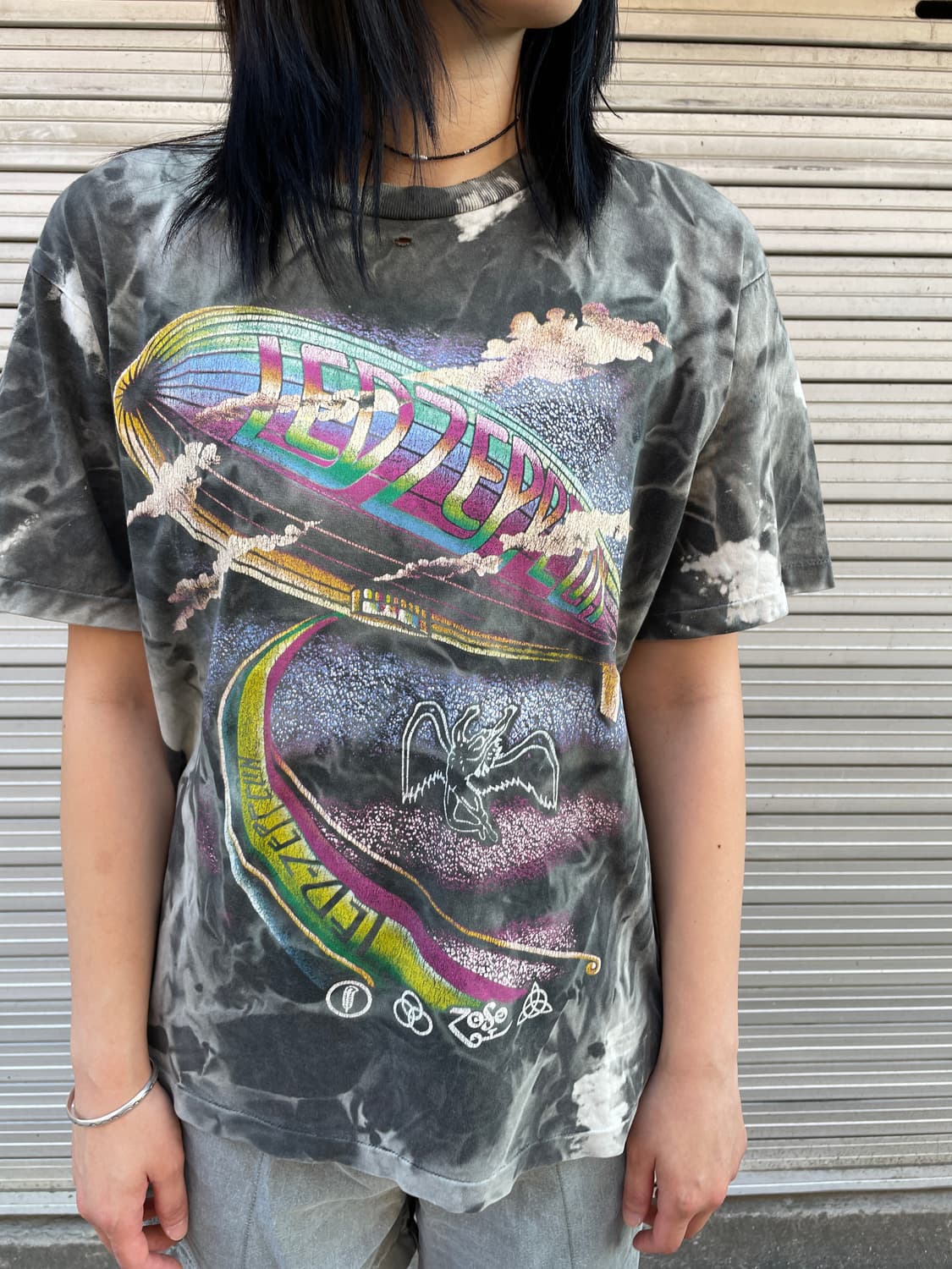 90s Led Zeppelin Tie-die Distressed Tee 상품이미지1