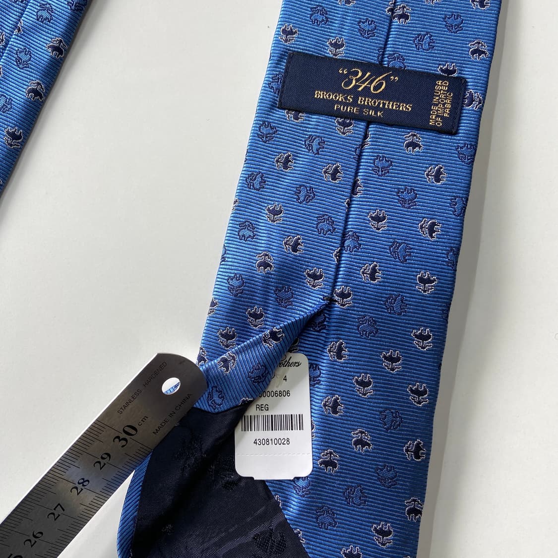 택달린 미사용품 브룩스브라더스 모노그램 명품 정품 넥타이8.3cm 상품이미지6