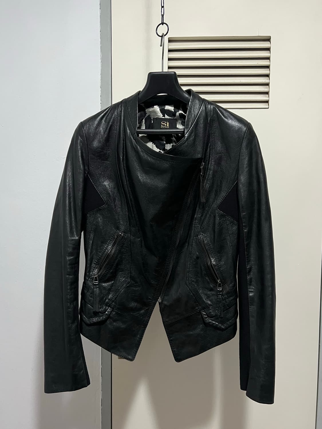 레오파드 리얼 레더 자켓 상품이미지1