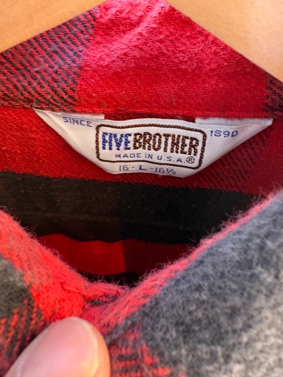 80s Five Brother 파이브브라더 버팔로체크셔츠 상품이미지3