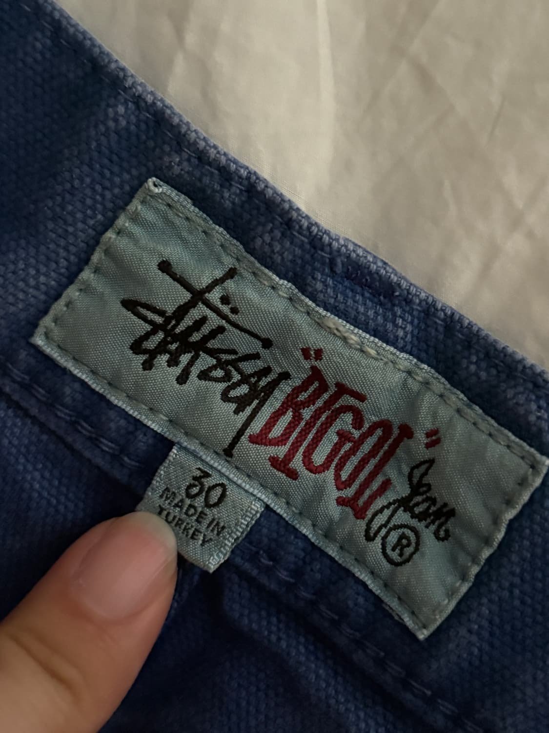 스투시 빅올진 big ol jean 쇼츠 반바지 블루 사이즈30 상품이미지2