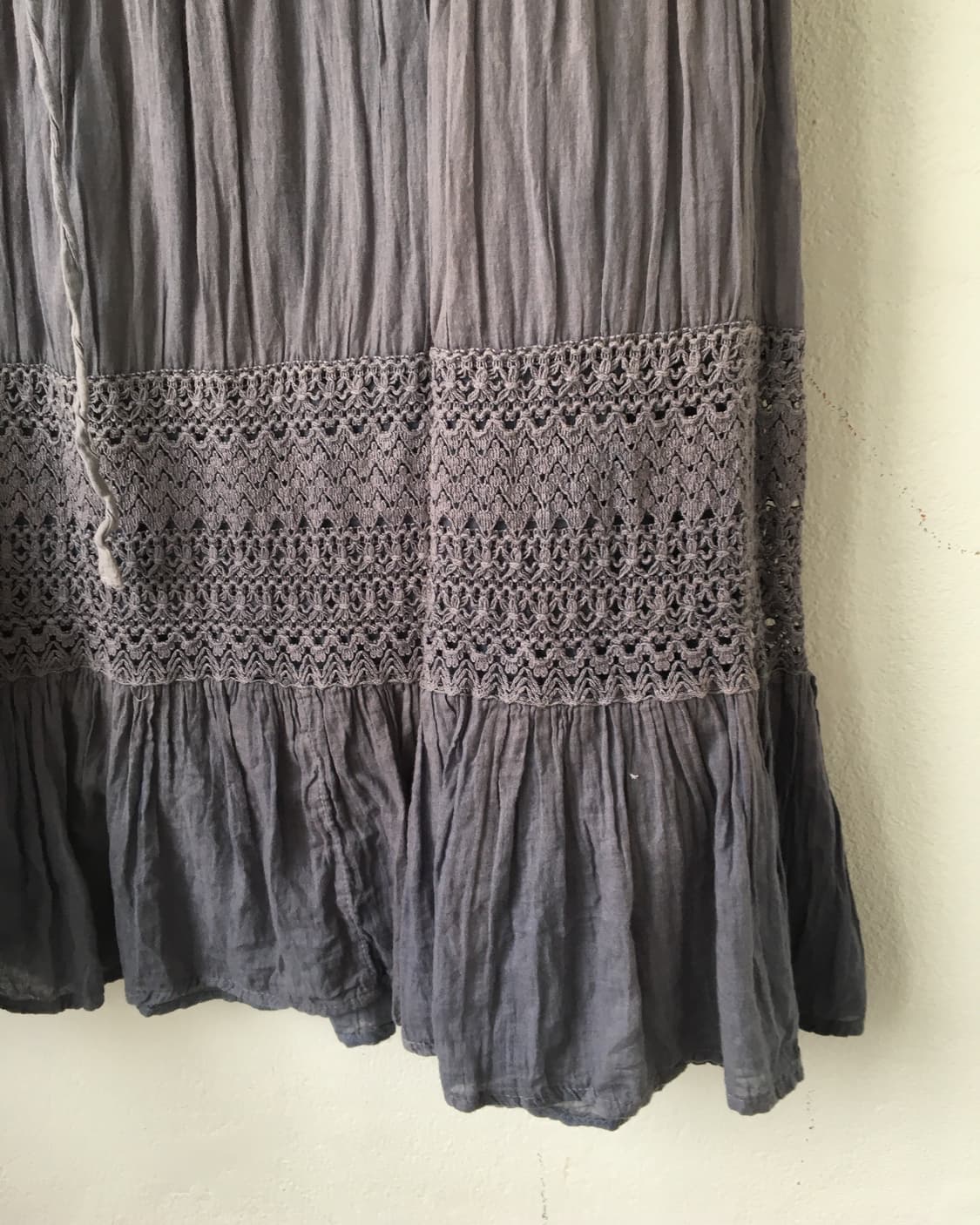 Crochet layer dyed long skirt 상품이미지3