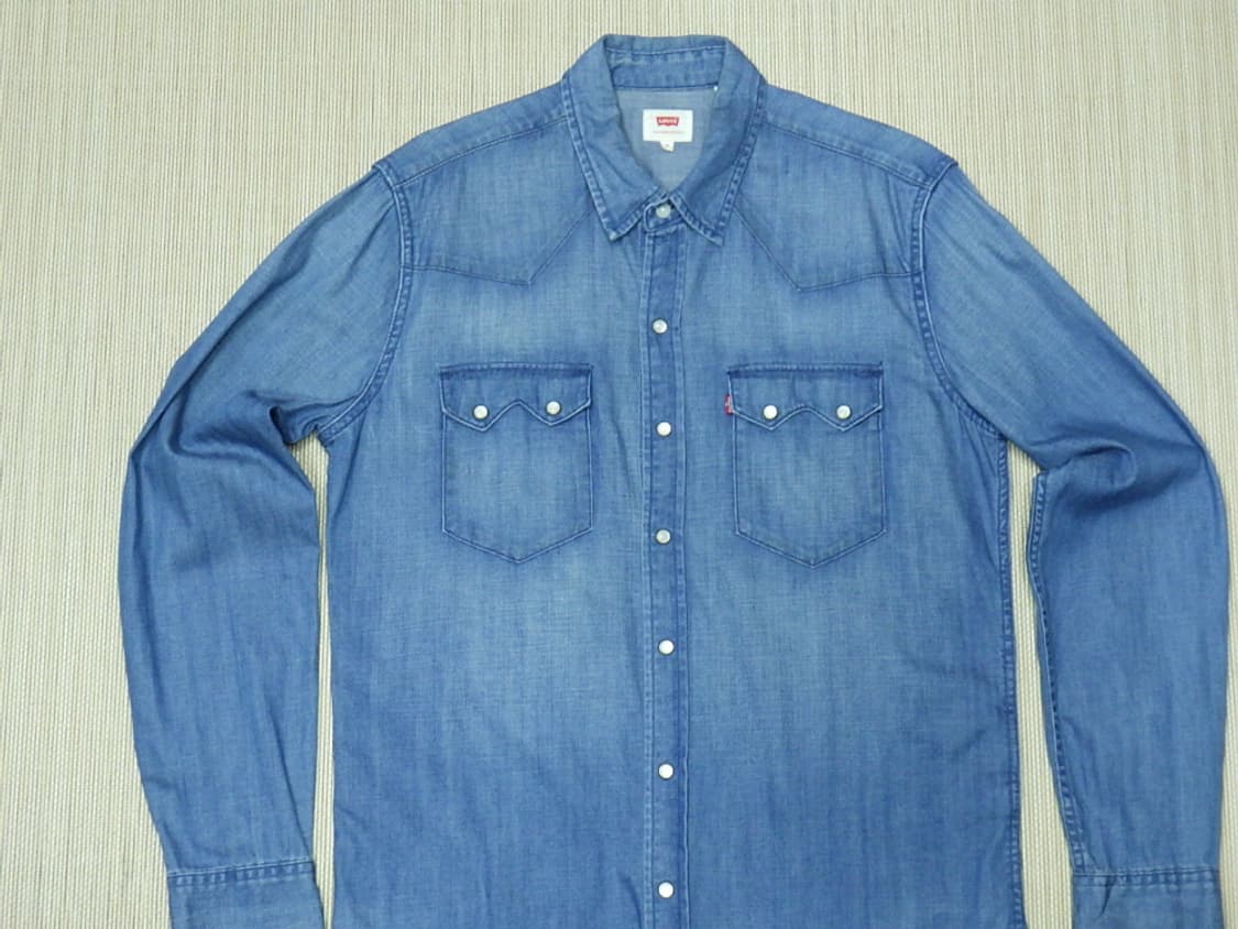 (M/95) 리바이스 Levis 남성 청 데님 포켓 남방 상품이미지3