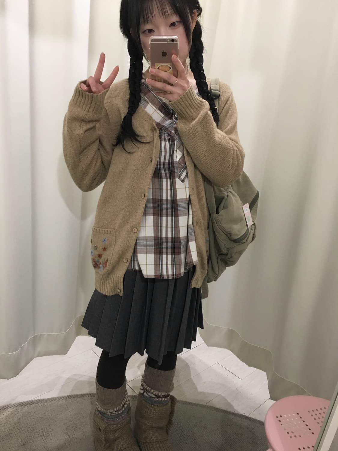 하구미 플라워 자수 가디건 상품이미지6