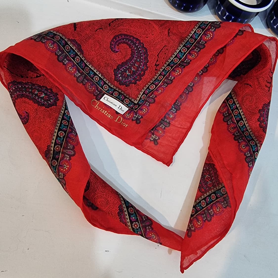 크리스찬 디올(Christian Dior) 페이즐리 손수건 상품이미지1