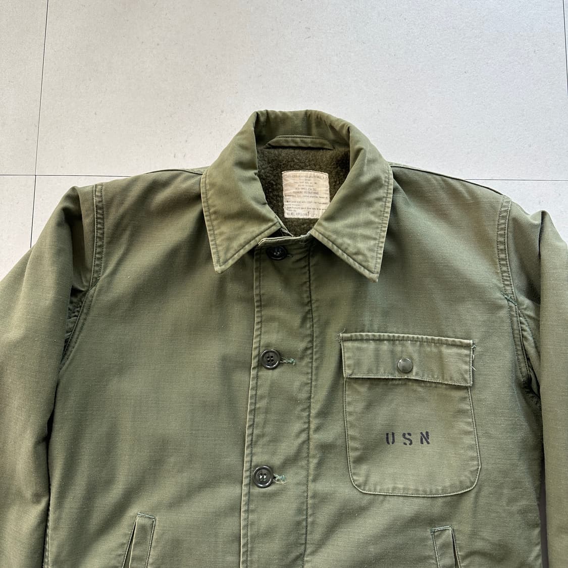 70s 오리지널 미해군 USN A-2 덱 자켓 스몰 상품이미지2