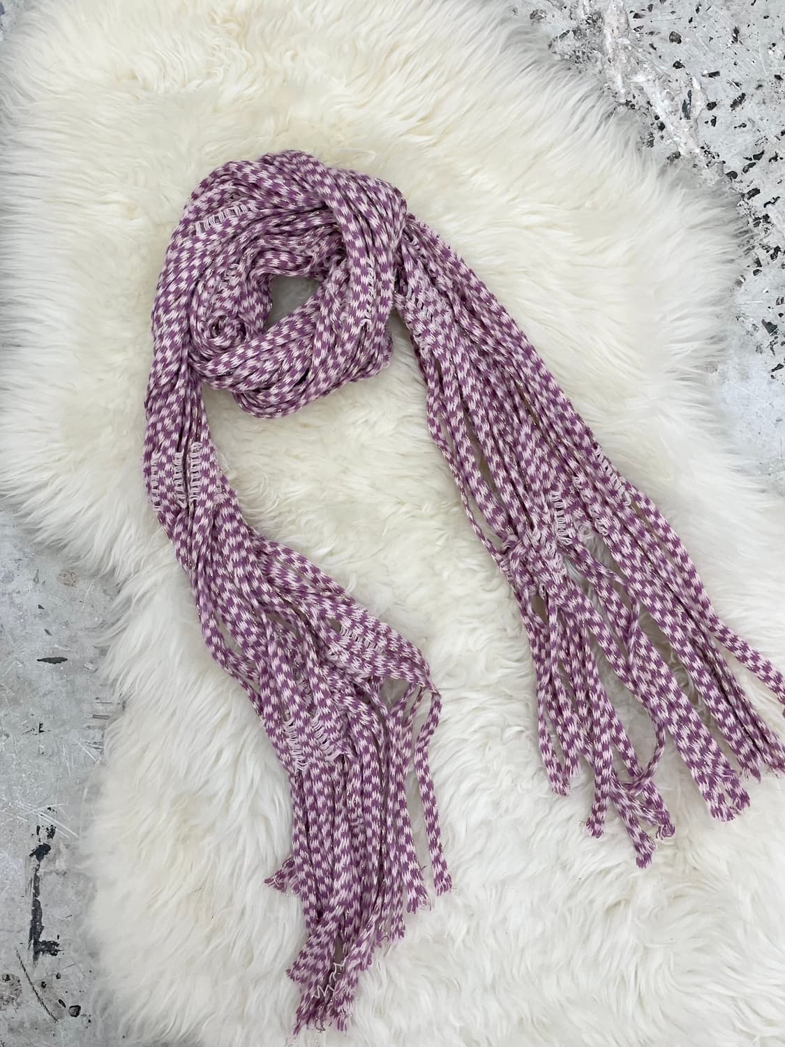 핑크 글리터 아방가르드 머플러  상품이미지6