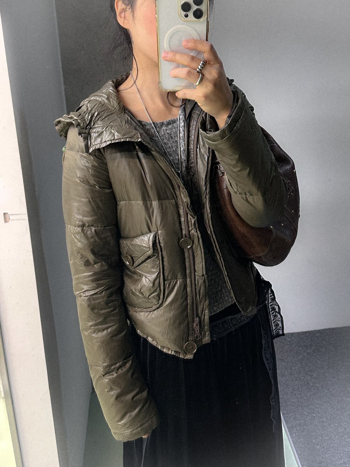 moussy khaki hd down jumper 상품이미지4