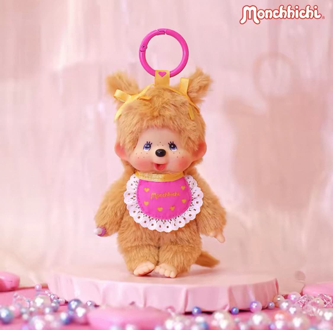 [새상품]신상 홍콩 몬치치 키링 양갈래 여아 금발 골드 상품이미지2