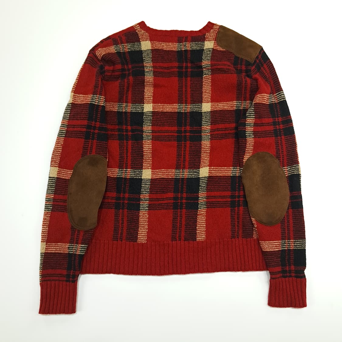 CN935 S 폴로 랄프로렌 클래식 체크 엘보패치 긴팔 울 니트 스웨터 상품이미지6