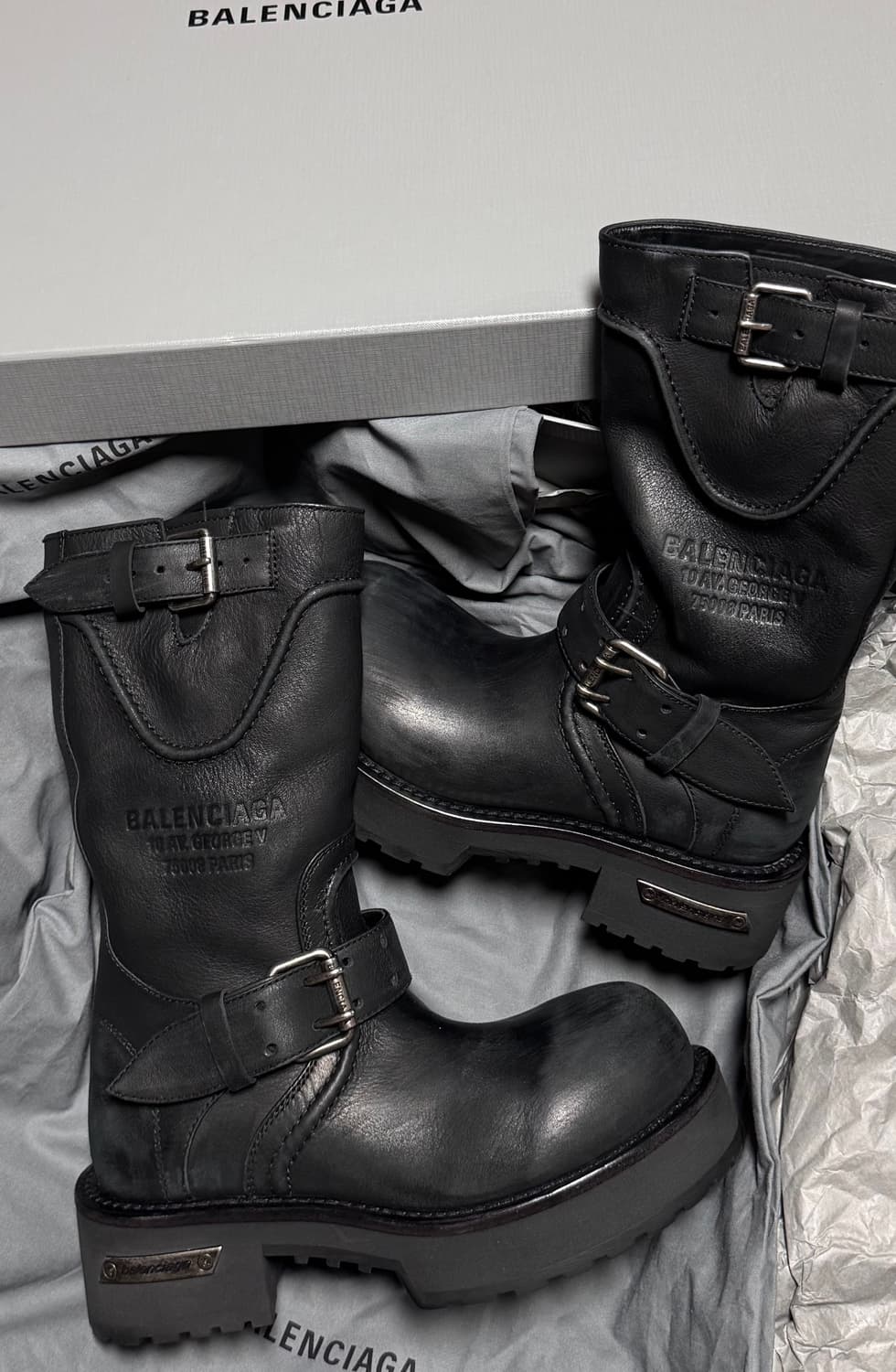 36 (W) 발렌시아가 베놈 부츠 블랙 상품이미지3