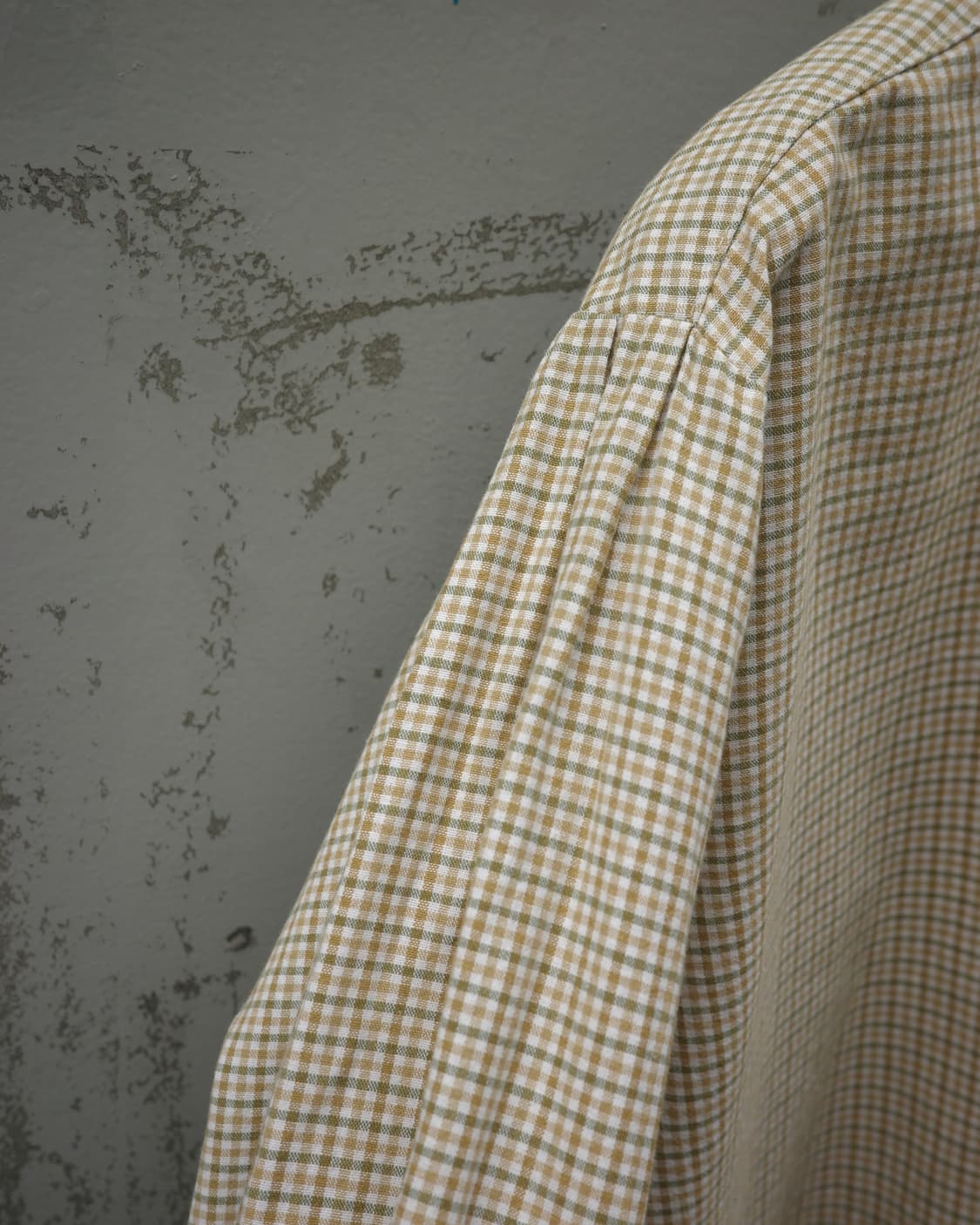 유럽빈티지 체크 만다린 카라 하프플래킷 셔츠 상품이미지4