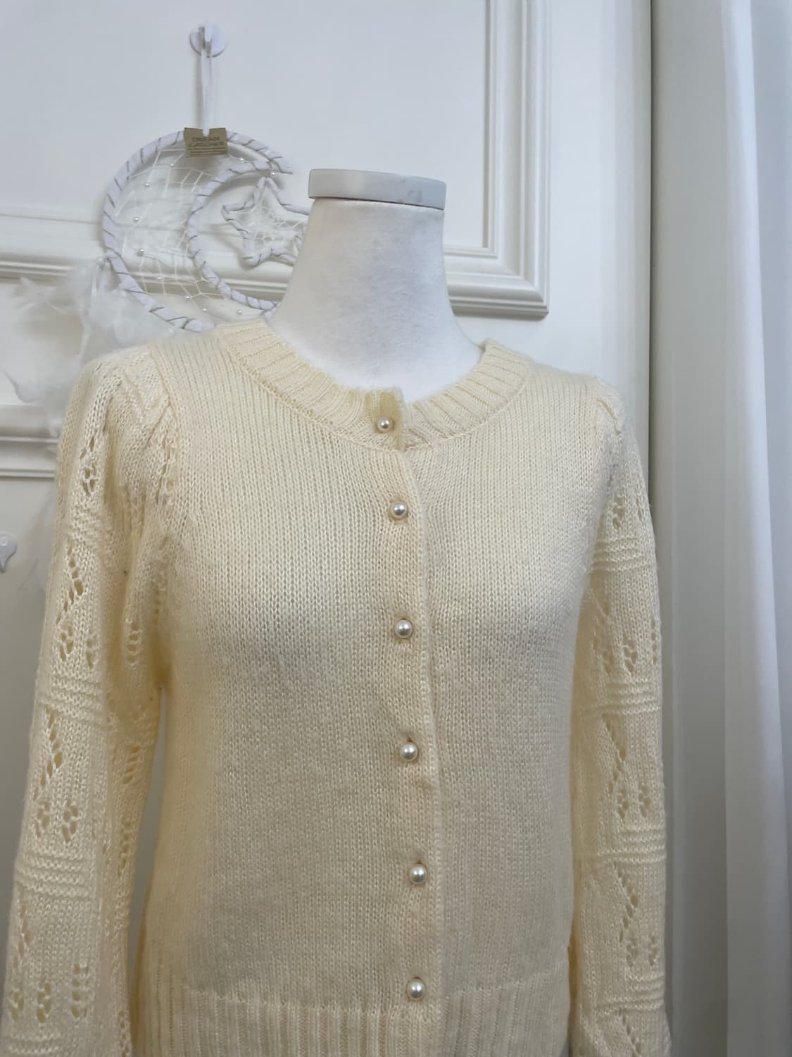FEROUX butter pearl button sleeve croche 상품이미지5