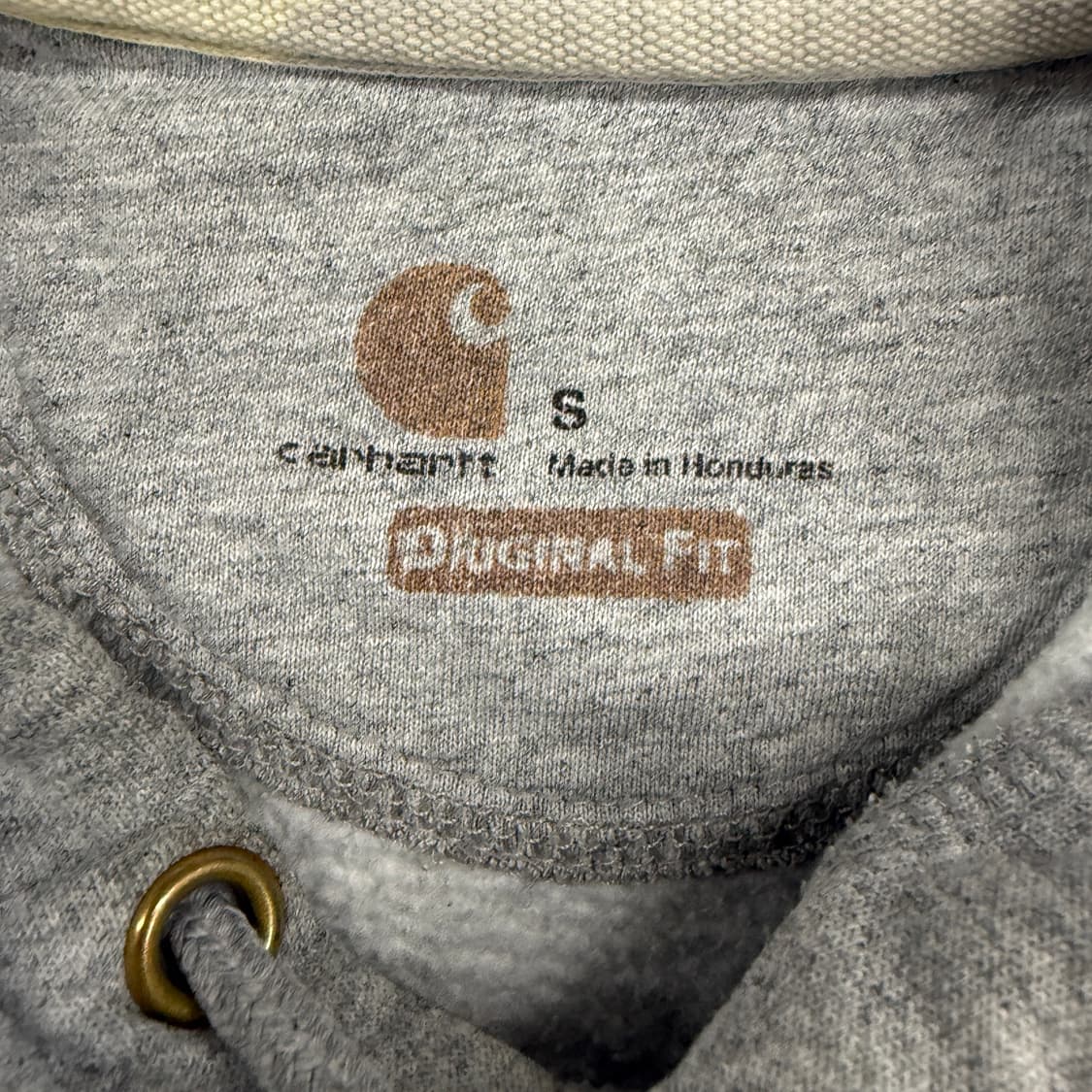 (S)칼하트 Carhartt 베이이직로고 후드티셔츠(그레이) 상품이미지2