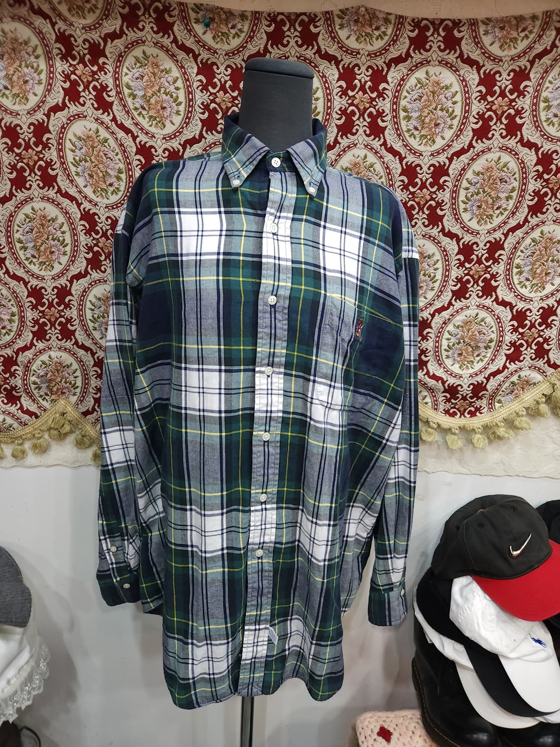 폴로 랄프로렌 90s 베어 자수 타탄체크 셔츠

 상품이미지1